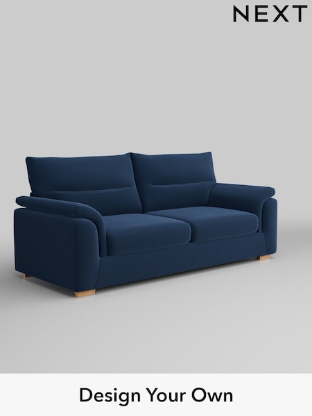 Plush Velvet Easy Clean/Airforce Blue Hayden Highback (B88521) | £1,325