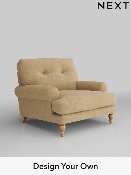 Chunky Chenille/Mid Camel Brown Erin Buttoned Back Deep Sit (B88628) | £875