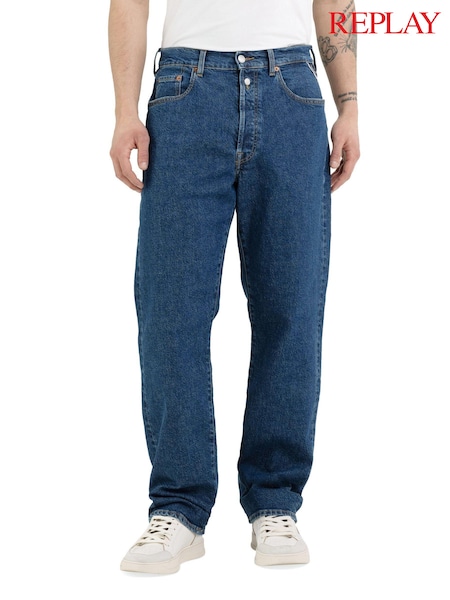 Replay Dark Blue 9Zero1 Collection Regular Straight Jeans (B88817) | £160