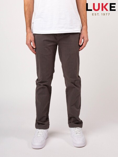 Luke 1977 Green Alpa Dark Olive Chino Trousers (B88902) | £55