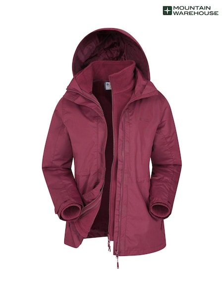Mountain Warehouse Purple Womens Fell 3 In 1 Water Resistant Jacket (B89161) | £56