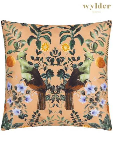 Wylder Multicolour Kali Mirrored Birds Tropical Outdoor Cushion (B89334) | £19