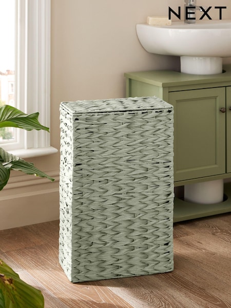 Sage Green Hepworth Wicker Slimline Laundry (B89450) | £45
