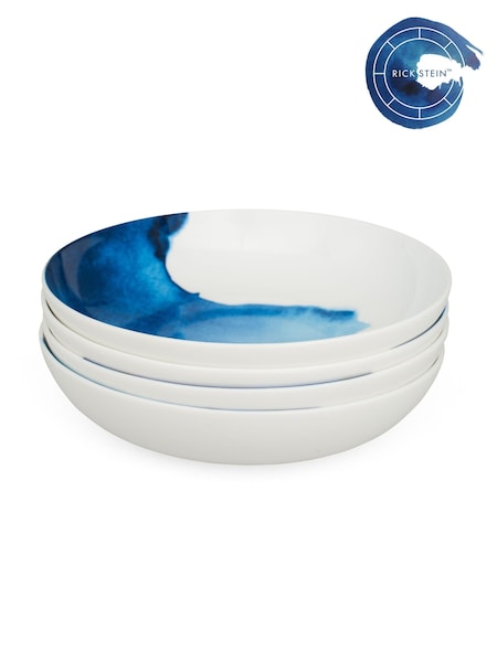 Rick Stein Set of 4 Blue Coves of Cornwall Pasta Pasta Bowls (B90101) | £66