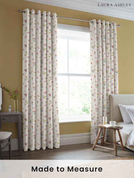 Laura Ashley Ochre Yellow Megan Made to Measure 100% Cotton Curtains (B90274) | £91