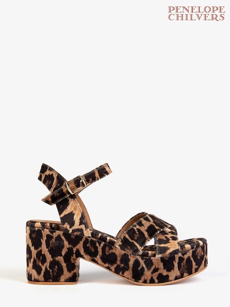 Penelope Chilvers Leopard Print Azalea Leopard Print Sandals (B90446) | £199