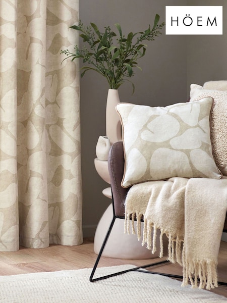 HÖEM Natural Brinn Abstract Geometric 100% Cotton Cushion (B90514) | £18