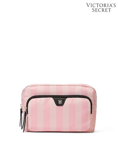 Victoria's Secret Iconic Stripe Pink Makeup Bag (B90648) | £20