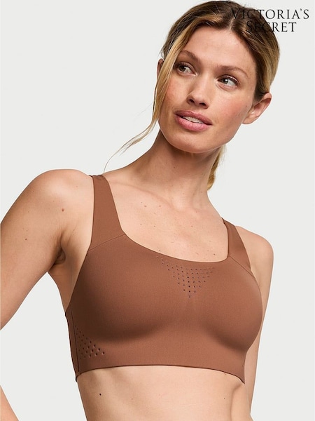 Victoria's Secret Caramel Brown Back Close Featherweight Max High Support Sports Bra (B91509) | £45