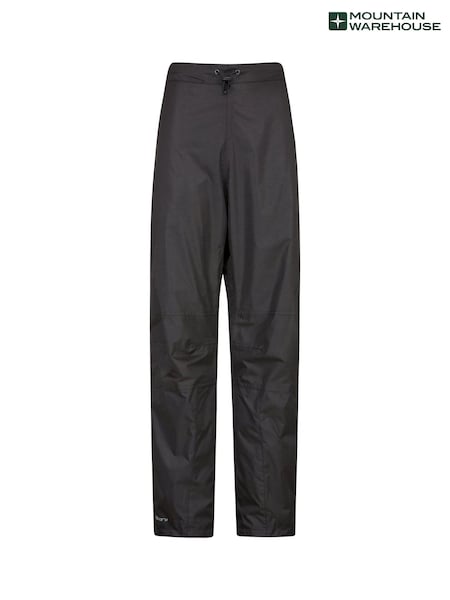 Mountain Warehouse Black Womens Spray Short Length Waterproof Trousers (B91620) | £39