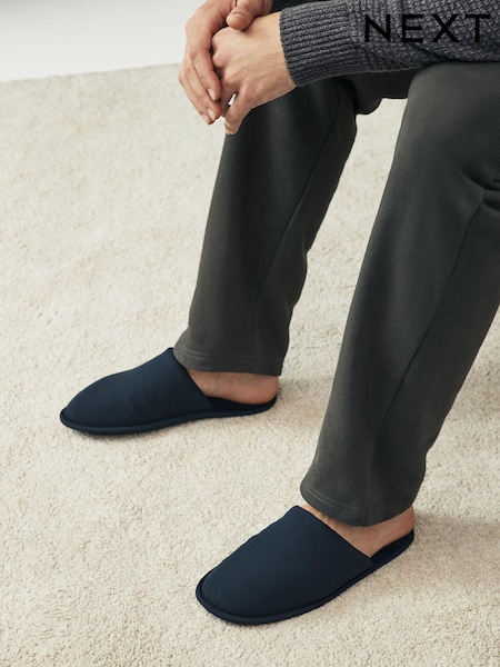Navy Blue Mule Slippers (B91655) | £16