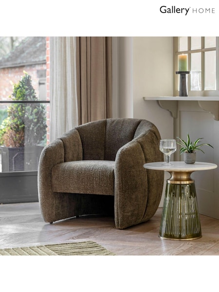 Gallery Home Moss Green Codie Leather Armchair (B91696) | £497
