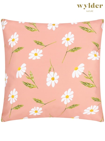 Wylder Nature Pink Daisies Floral Outdoor Cushion (B91768) | £19