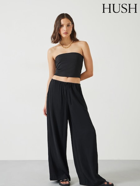 Hush Black Lyra Tie Waist Trousers (B91799) | £69