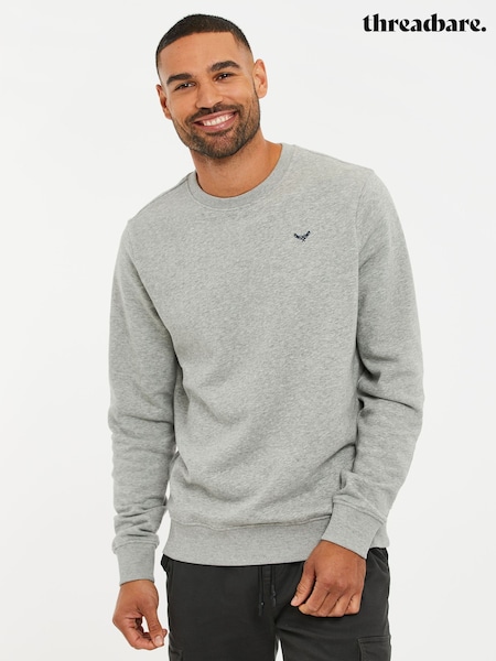 Threadbare Grey Light Crew Neck Sweatshirts 3 Pack (B92145) | £20