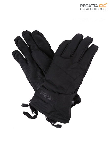 Regatta Black Transition Waterproof Black Gloves (B92528) | £25