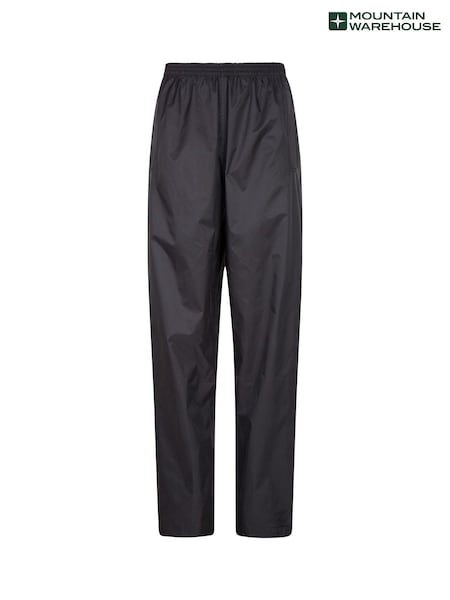 Mountain Warehouse Black Womens Pakka Waterproof Over Trousers (B92735) | £28