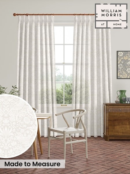 William Morris At Home Strawberry Thief Sheer Made To Measure Curtains