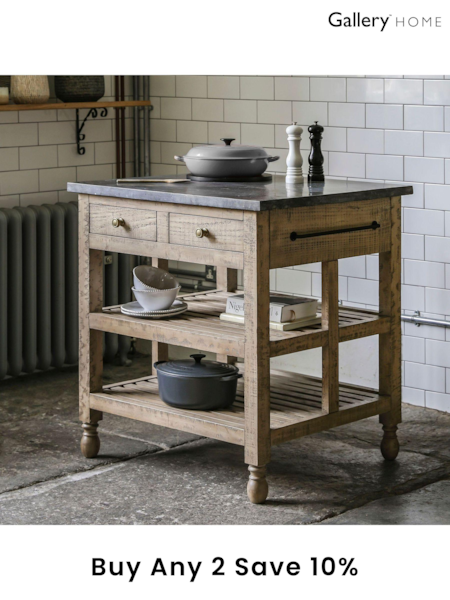 Gallery Home Natural Eastfield Kitchen Island Cabinets (B93254) | £1,065
