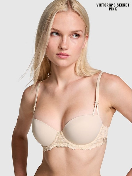 Victoria's Secret PINK Marzipan Nude Push Up Balcony Bra (B93474) | £35