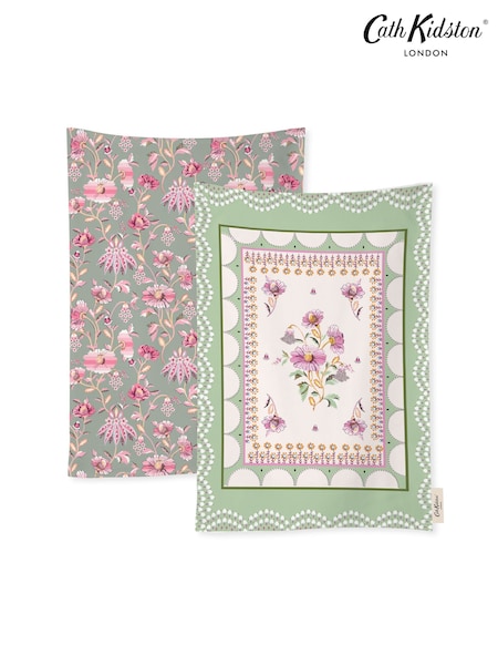 Cath Kidston Friendship Gardens 100% Cotton Tea Towel Set 4 Pack (B93533) | £36