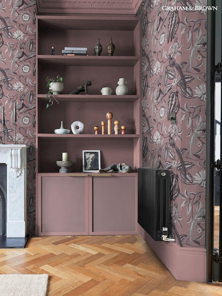 Graham & Brown Purple Amhersts Garden Wallpaper Sample (B93558) | £1