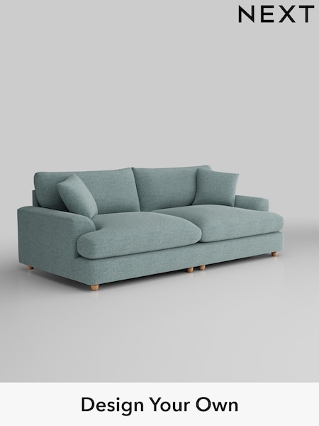 Chunky Chenille/Light Teal Green Parker Platform Grand Relaxed Sit (B93569) | £1,799