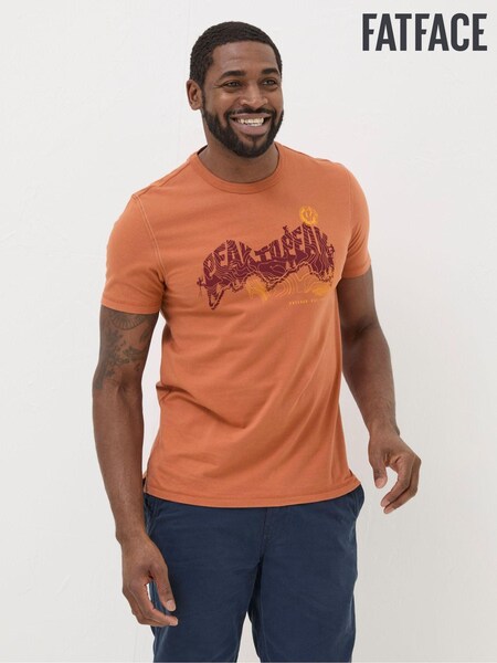 FatFace Orange Peak To Peak T-Shirt (B93911) | £18