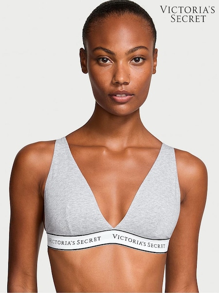 Victoria's Secret Grey Heather Logo Bralette (B94059) | £29