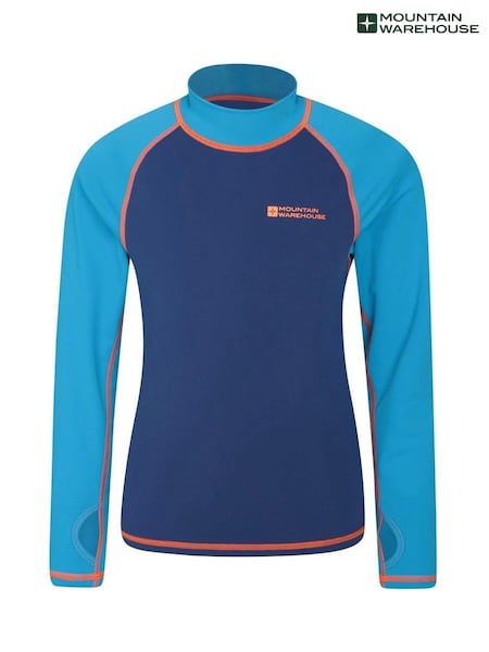 Mountain Warehouse Blue Kids Long Sleeved Rash Vest (B94430) | £23