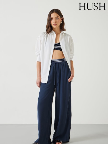 Hush Blue Lyra Tie Waist Trousers (B94433) | £69