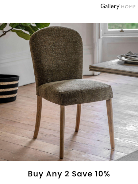 Gallery Home Set of 2 Green Holland Dining Chairs (B94718) | £373