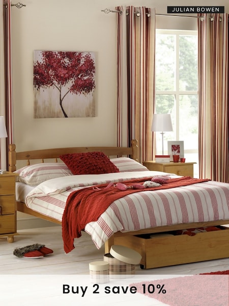 Julian Bowen Antique Pine Pickwick Wooden Bed (B94895) | £170 - £215