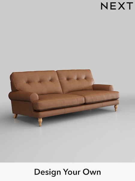 Turin Leather/Tan Brown Erin Buttoned Back Leather Deep Sit (B95126) | £2,099