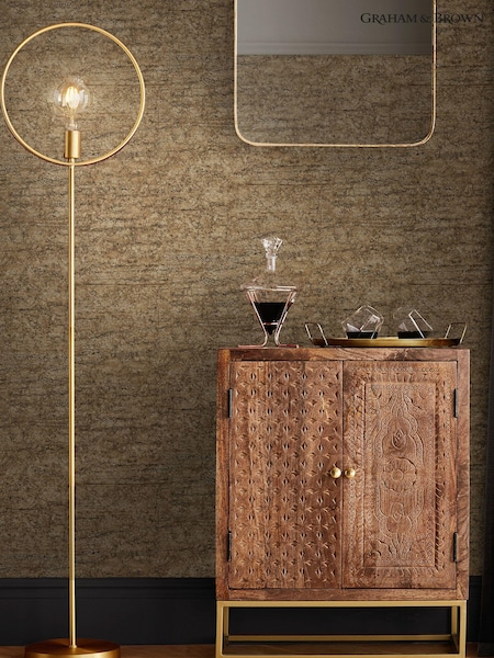 Graham & Brown Gold Vincenzo 10M Wallpaper (B95224) | £85