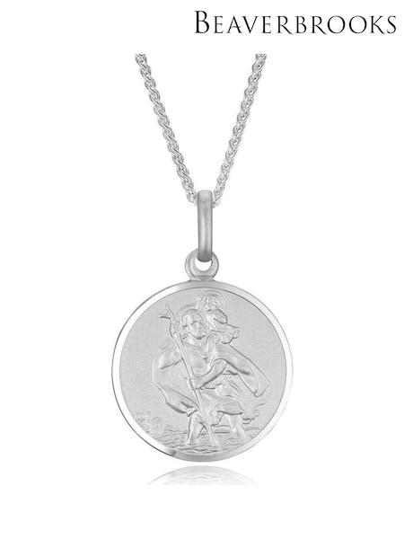 Beaverbrooks Sterling Silver Saint Christopher Pendant (B95795) | £75