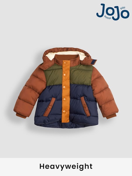 JoJo Maman Bébé Brown Puffer Jacket (B95807) | £49.50 - £53.50
