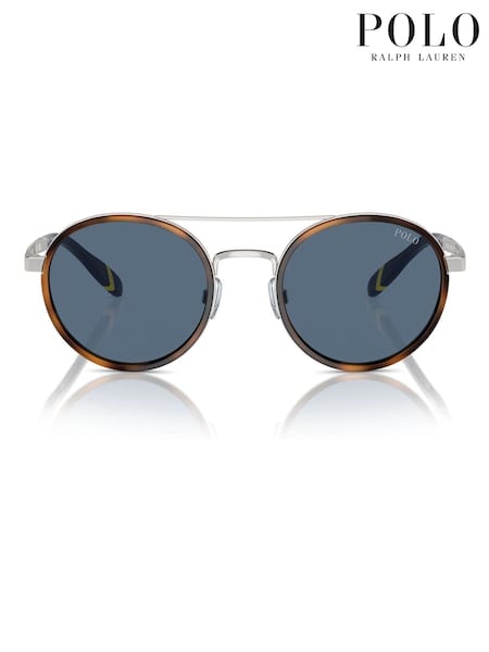 Polo Ralph Lauren Brown Round Sunglasses (B95814) | £187