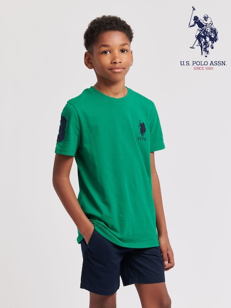 U.S. Polo Assn. Green Boys Player 100% Cotton 3 T-Shirt (B95978) | £25 - £30