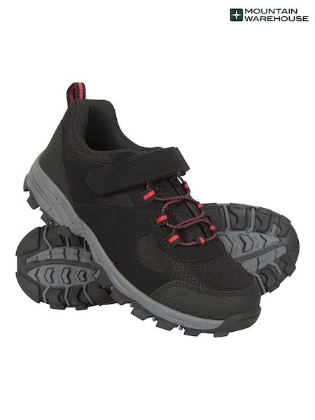 Mountain Warehouse Black Kids McLeod Outdoor Walking Shoes (B95996) | £28
