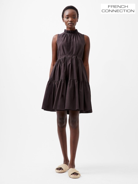 French Connection Brown Poplin Era Dress (B96684) | £55
