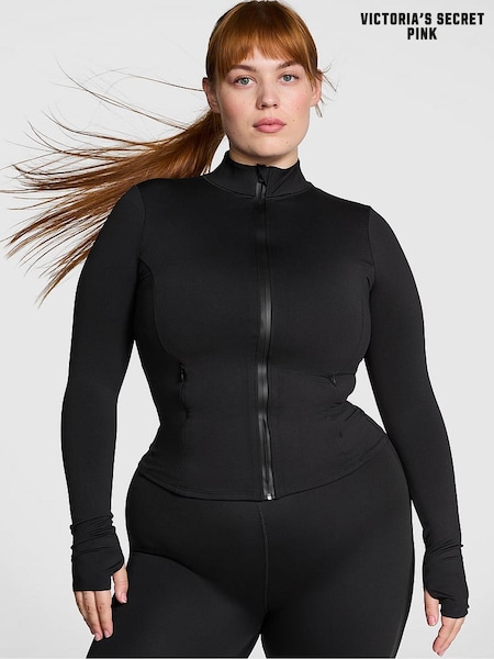 Victoria's Secret PINK Black Relay Sports Full Zip Jacket (B96798) | £49