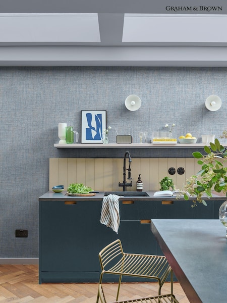 Graham & Brown Light Blue Armando A4 Sample (B96817) | £1