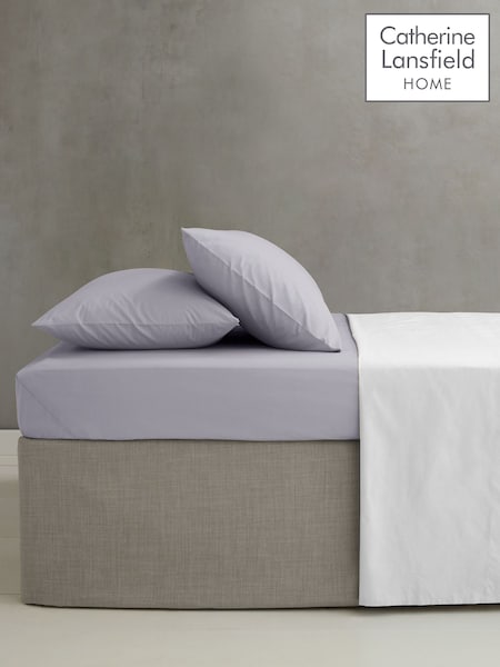 Catherine Lansfield Lilac Percale Fitted Sheet (B96876) | £11 - £18
