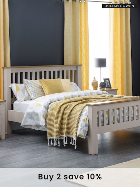 Julian Bowen Elephant Grey Richmond High Footend Wooden Bed (B96885) | £435 - £470