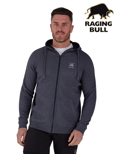 Raging Bull Grey Zip Up Hoodie (B97212) | £49 - £52