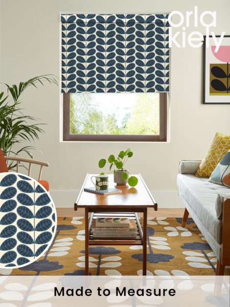 Orla Kiely Whale Blue Botanica Stem Made to Measure Roller Blinds (B97252) | £58