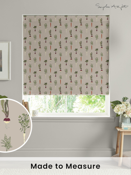 Sophie Allport Grey Homegrown Made to Measure 100% Cotton Roman Blinds (B97330) | £79