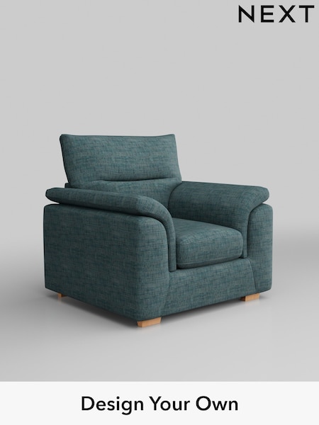 Boucle Weave Easy Clean/Dark Teal Green Hayden Highback (B97334) | £650