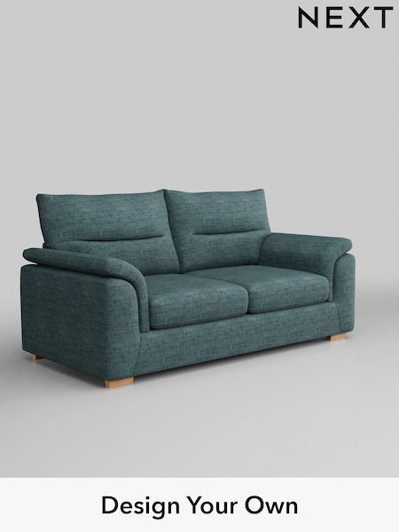 Boucle Weave Easy Clean/Dark Teal Green Hayden Highback (B97334) | £1,125